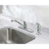 8" Widespread Single Handle Kitchen Faucet with Side Spray, Chrome